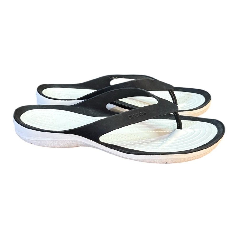 CROCS SWIFTWATER FLIP Women’s Size 11 White/Black